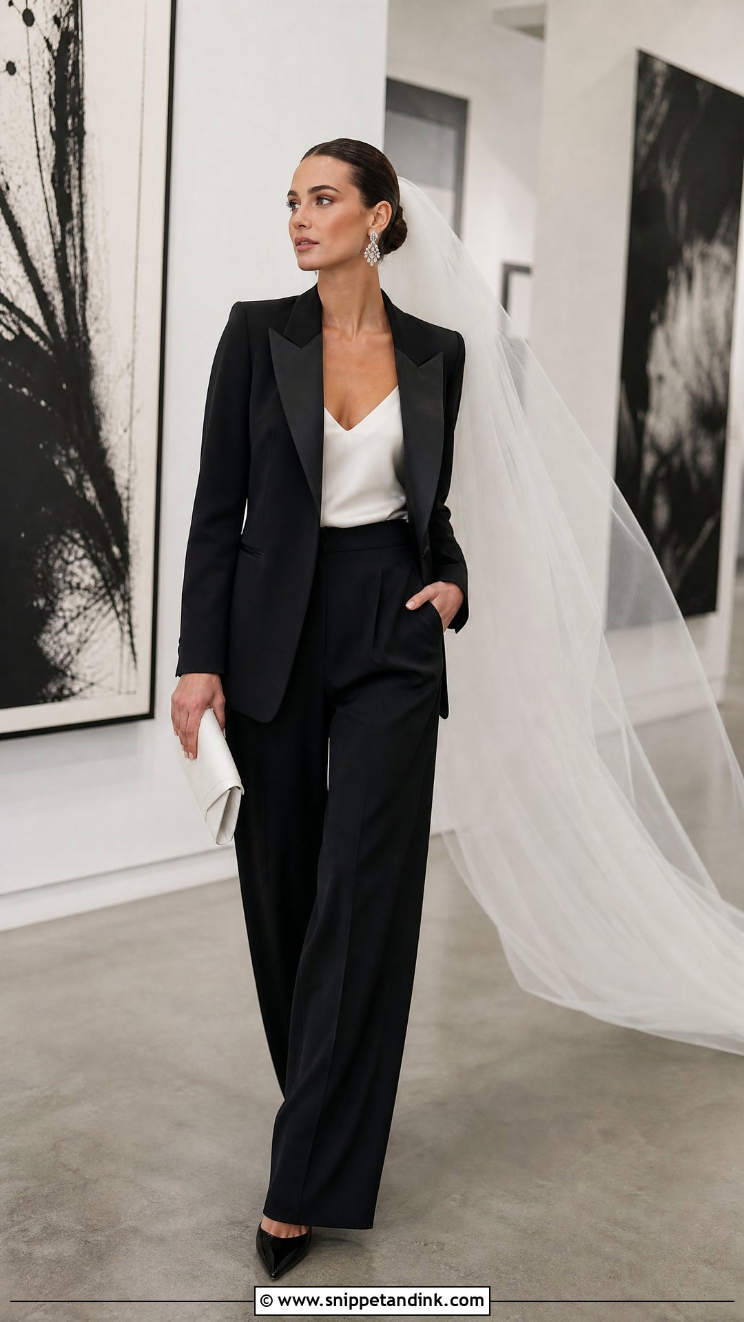 Black Bridal Tuxedo - Snippet and Ink - 20 Marriage Suit Ideas