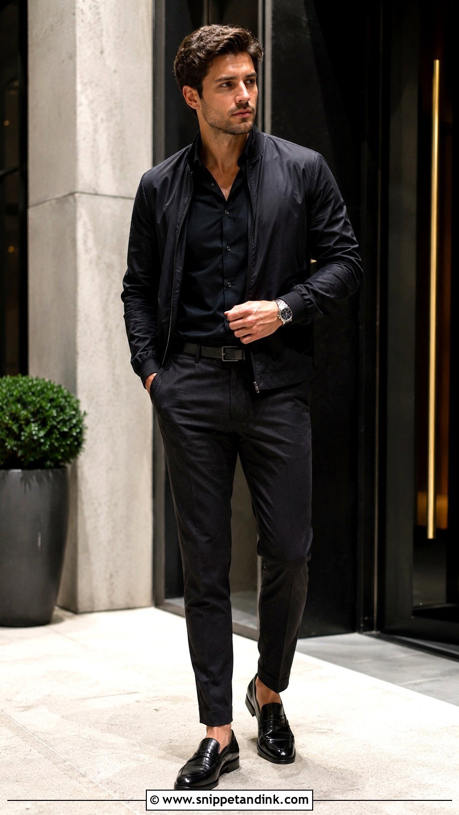 Black Button Down Bachelor Party Outfit - Snippet and Ink - 20 Bachelor Party Outfit Ideas