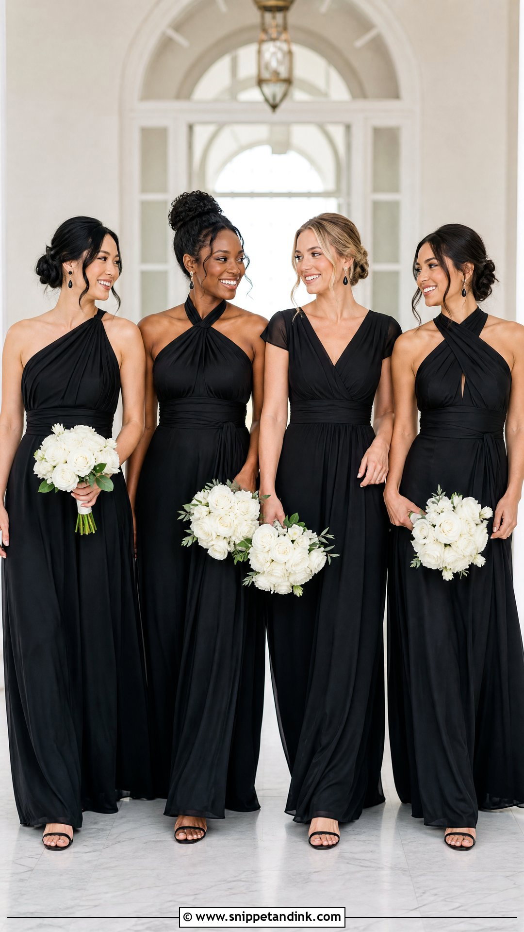 Black Convertible Bridesmaid Dress - Snippet and Ink - 20 Black Bridal Party Dress Ideas