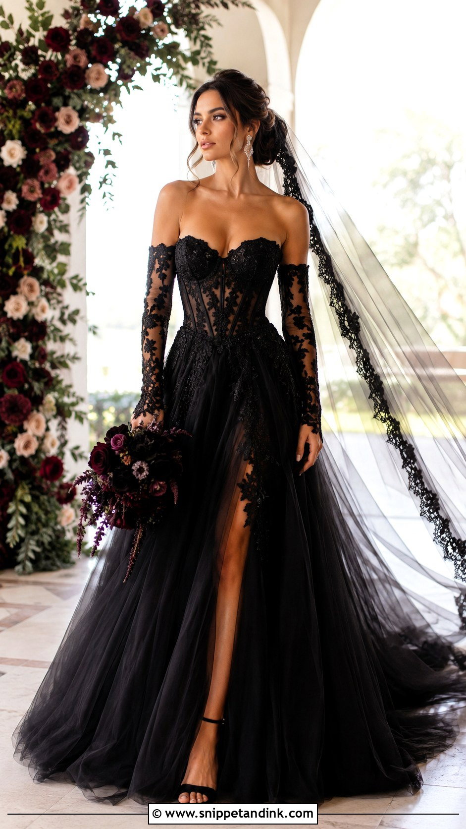 Black Corset Mavis Wedding Dress - Snippet and Ink - 20 Mavis Wedding Dress Ideas