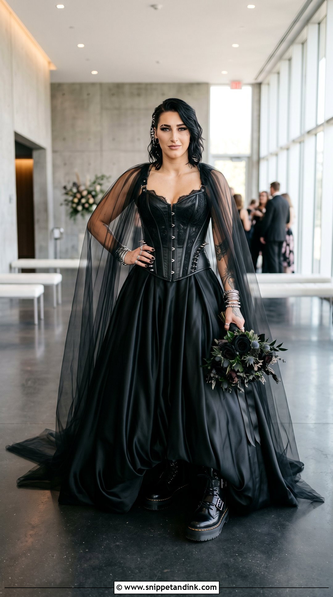 Black Corset Rhea Ripley Wedding Dress - Snippet and Ink - 20 Rhea Ripley Wedding Dress Ideas