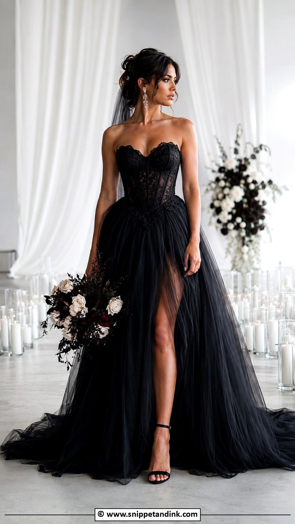 Black Corset Wedding Dress - Snippet and Ink - 30 Corset Wedding Dresses