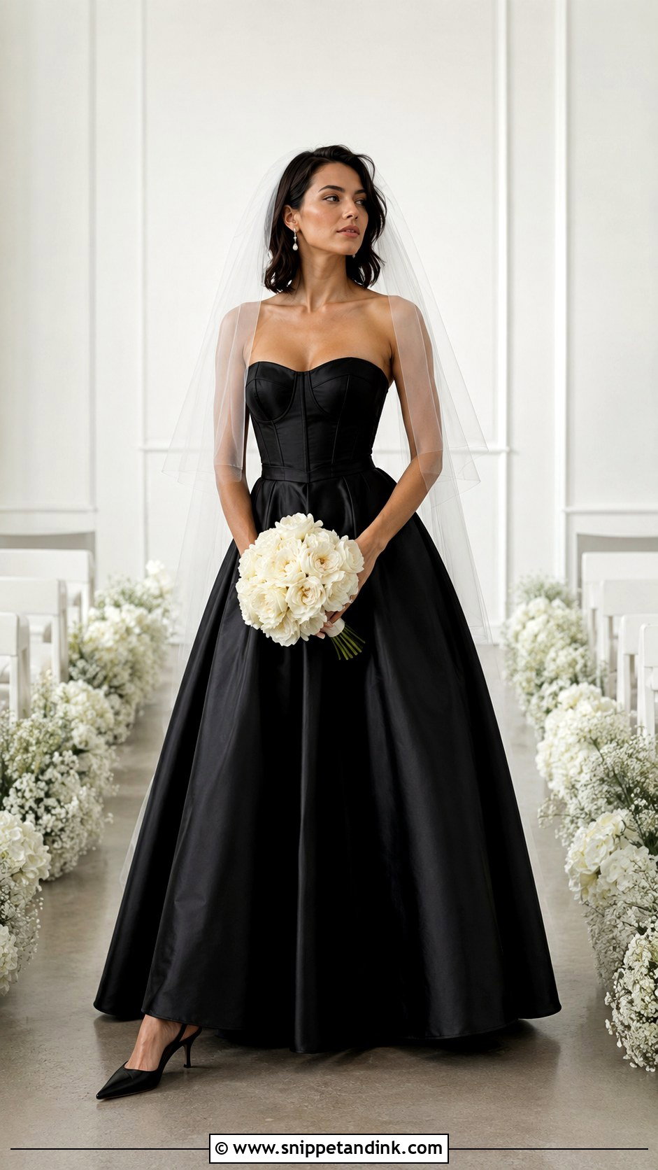 Black Corset Wedding Dress Bride - Snippet and Ink - 20 Bride in Black Ideas