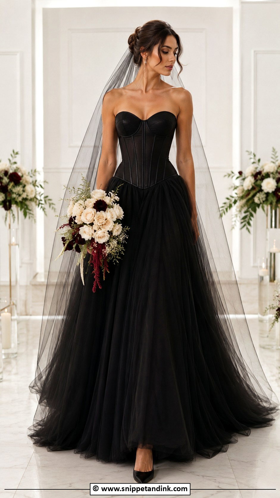Black Corset Wedding Dress - Snippet and Ink - 25 Dark Wedding Dress Ideas