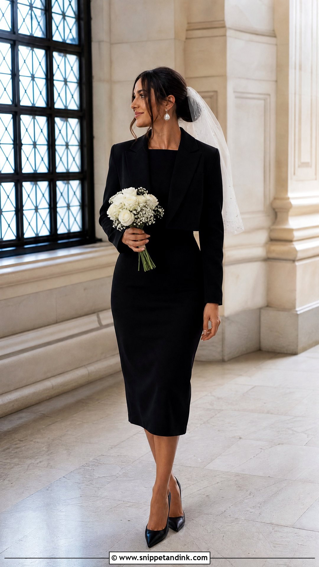 Black Courthouse Bridal Dress - Snippet and Ink - 30 Black Bridal Dresses