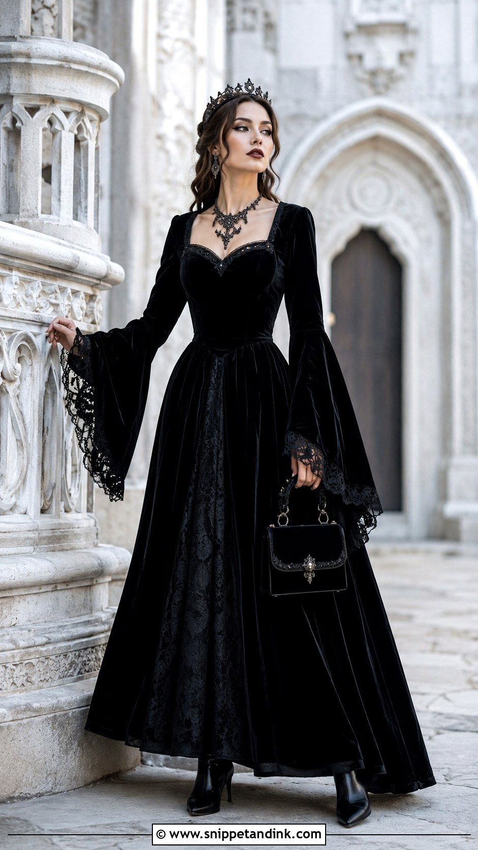 Black Dark Fairytale Dress - Snippet and Ink - 20 Enchanted Dress Fairytale Ideas
