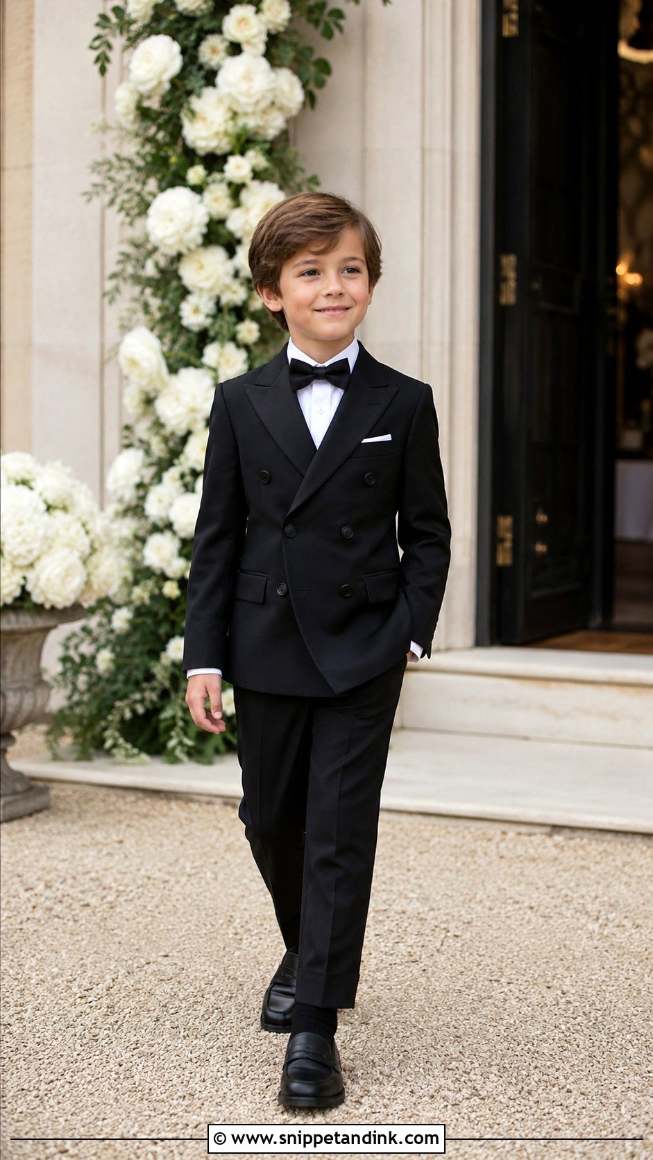 Black Double Breasted Suit Ring Bearer Outfit - Snippet and Ink - 20 Black Ring Bearer Outfit Ideas