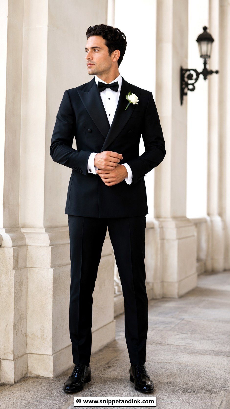 Black Double Breasted Tuxedo Wedding - Snippet and Ink - 30 Black Tuxedo Wedding Ideas