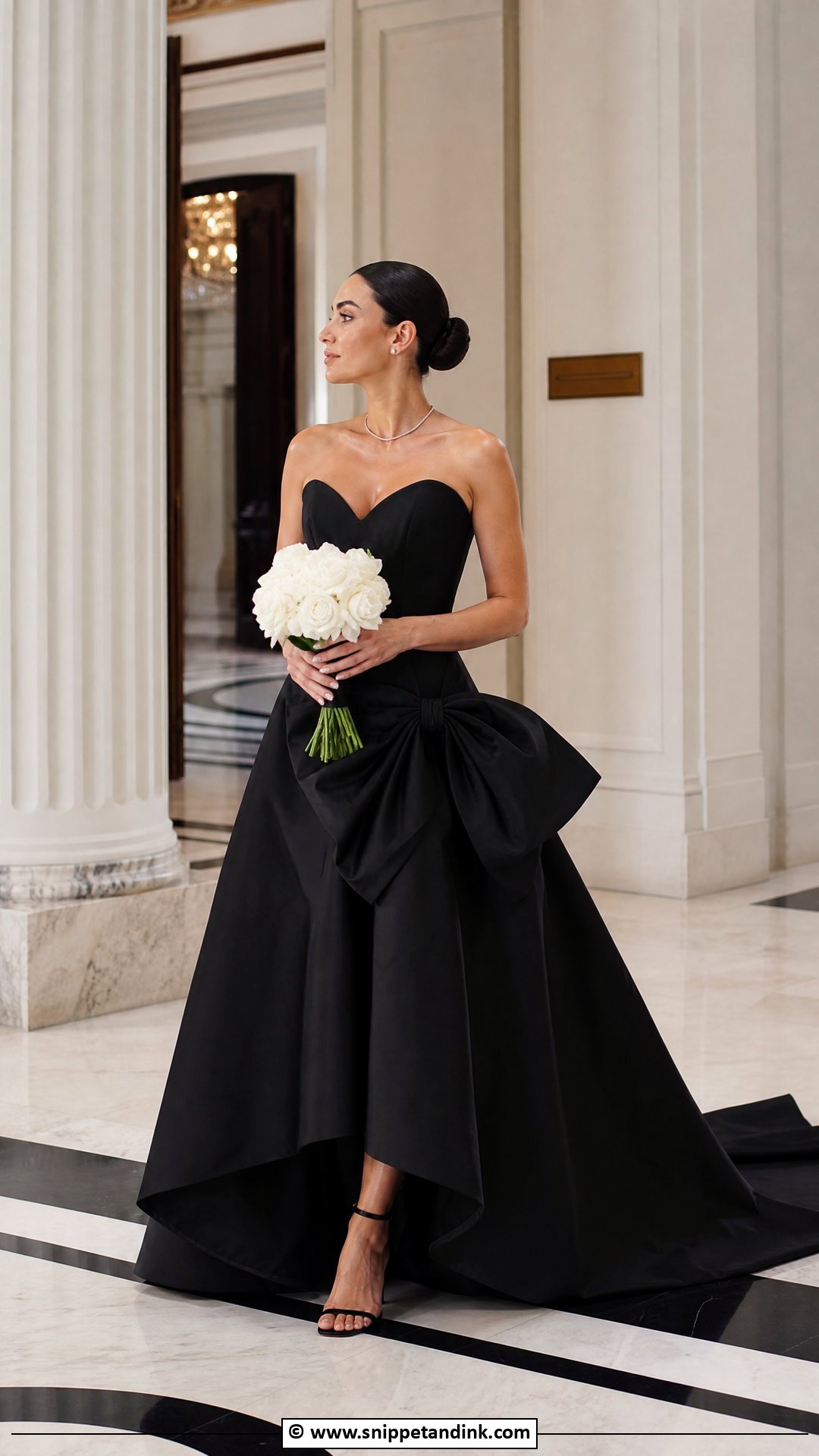 Black Dramatic Wedding Dress - Snippet and Ink - 35 Black Wedding Dresses