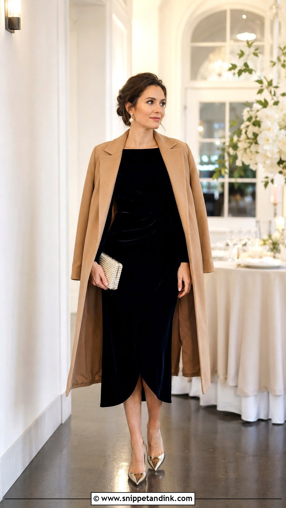 Black Dress Winter Wedding Outfit - Snippet and Ink - 30 Winter Wedding Outfit Ideas