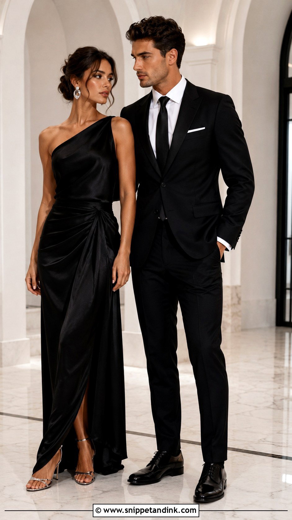 Black Dress and Black Suit - Snippet and Ink - 20 Matching Dress and Suit Ideas