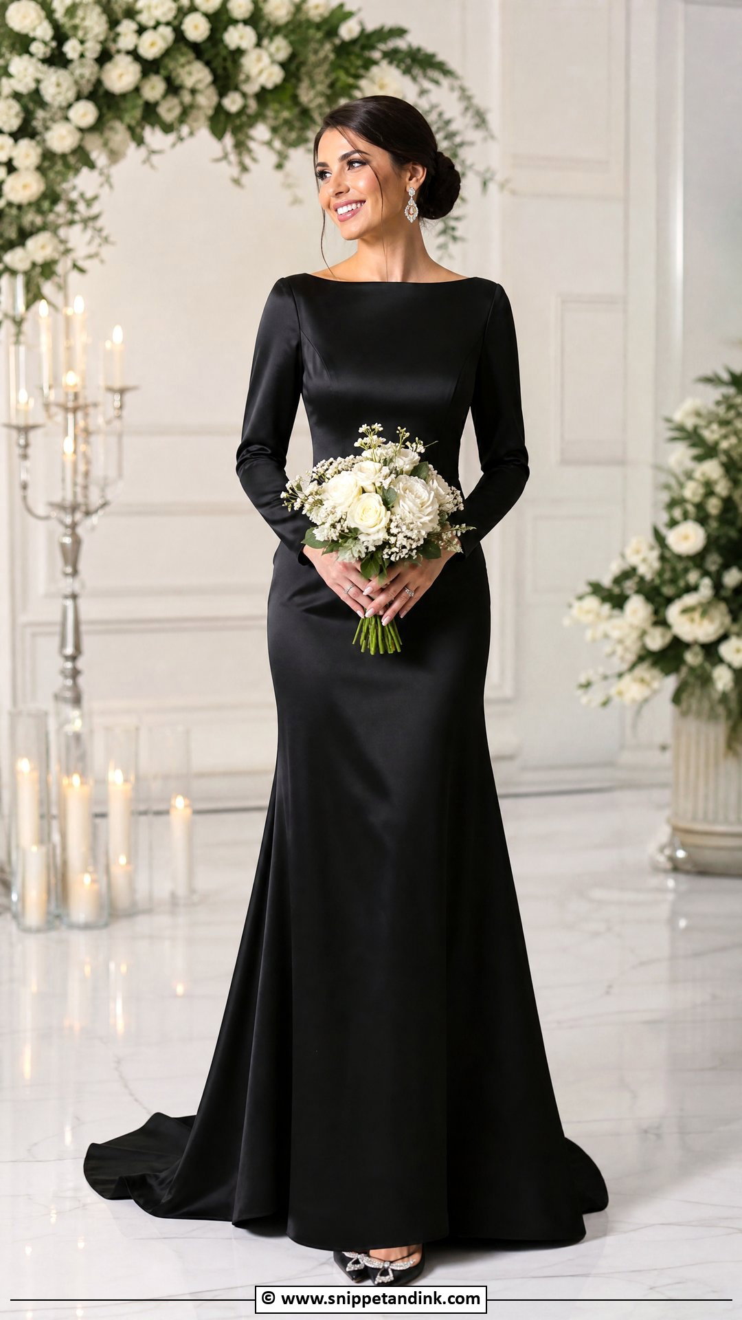 Black Elegant Wedding Dress - Snippet and Ink - 35 Black Wedding Dresses