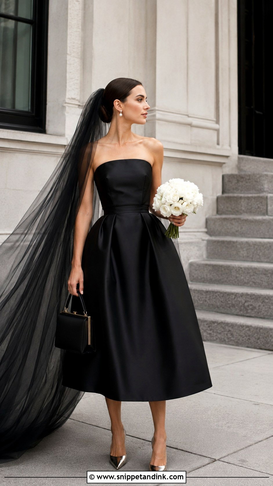 Black Elope Wedding Dress - Snippet and Ink - 20 Elope Wedding Dress Ideas