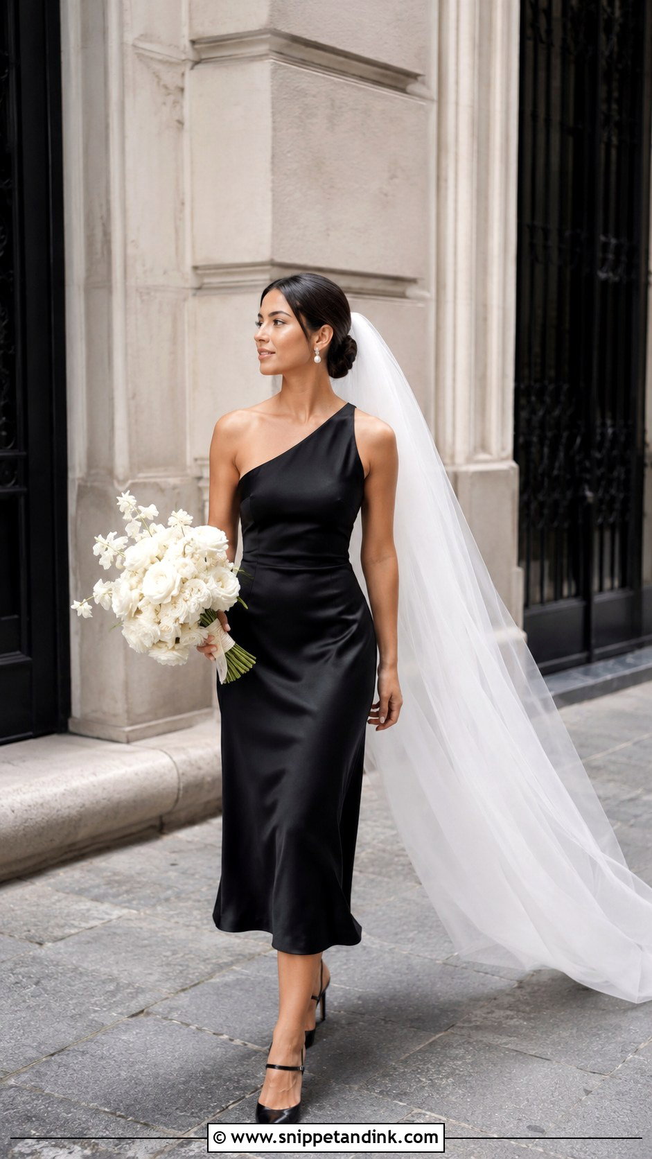 Black Elopement Wedding Dress - Snippet and Ink - 30 Elopement Wedding Dresses
