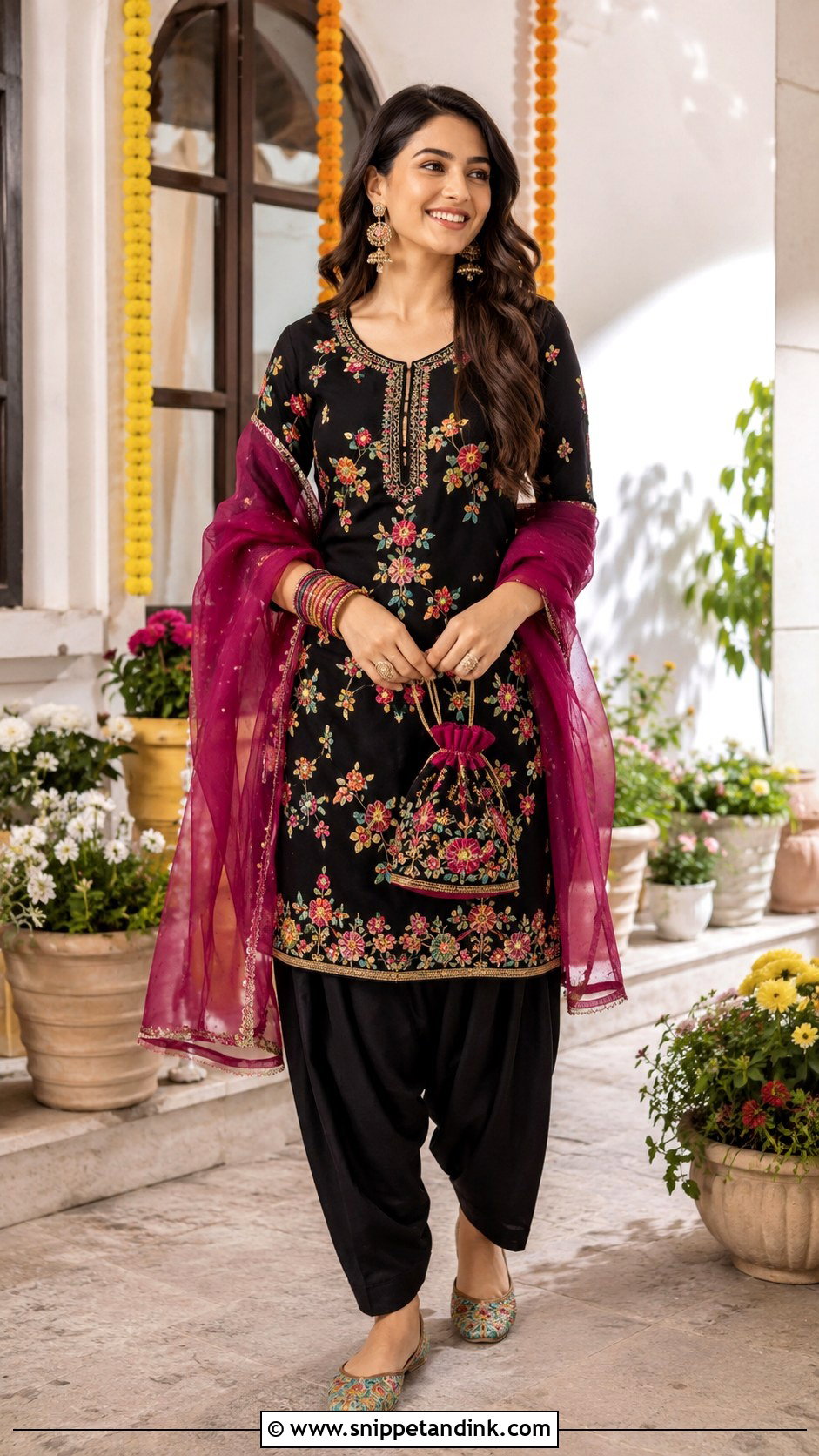 Black Embroidered Salwar Suit - Snippet and Ink - 20 Black Indian Wedding Dress Ideas