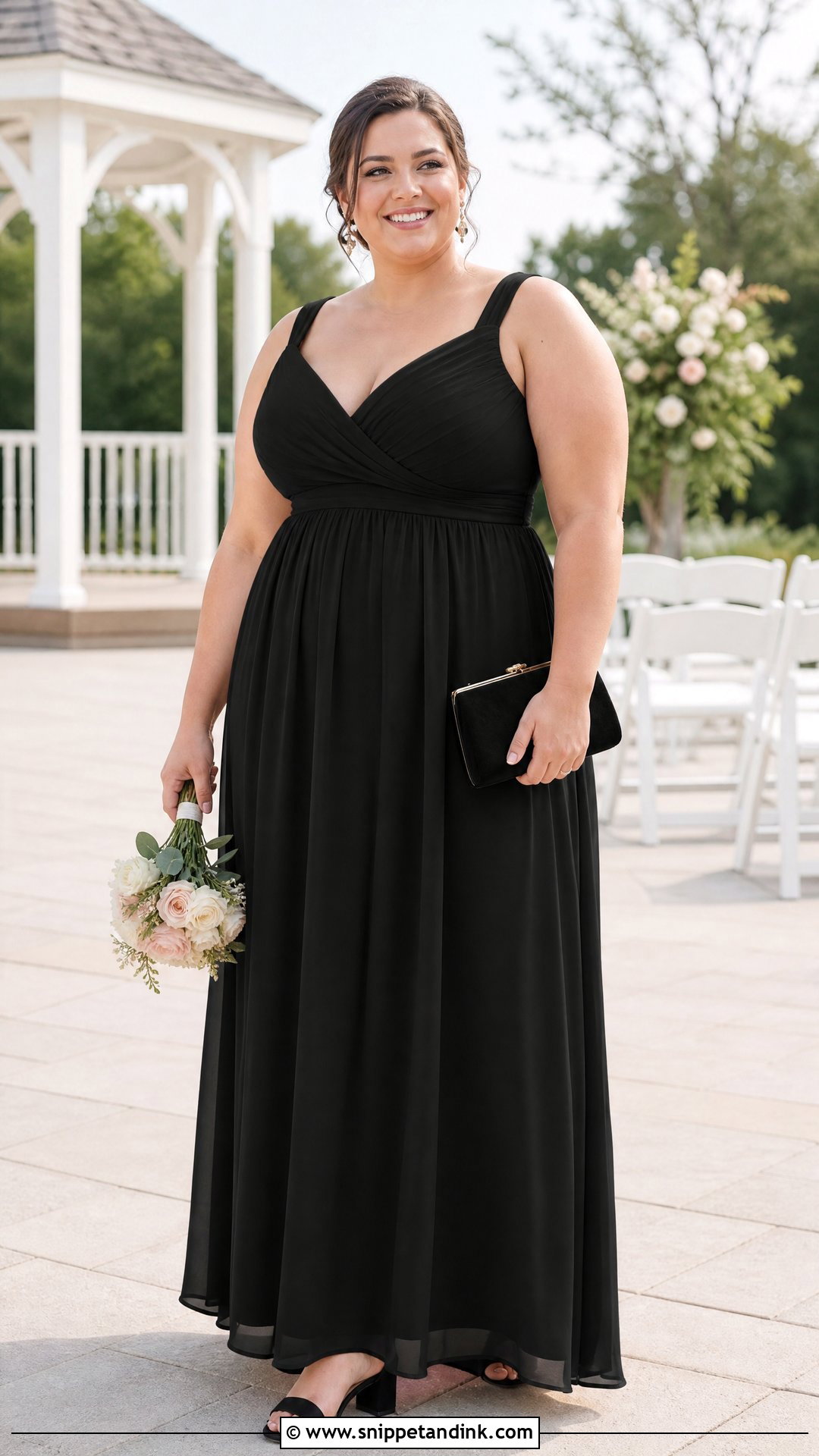 Black Empire Waist Bridesmaid Dress - Snippet and Ink - 20 Black Bridal Party Dress Ideas