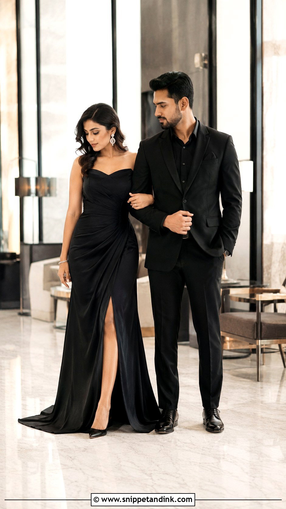 Black Evening Gown Pre Wedding Shoot - Snippet and Ink - 25 Pre Wedding Shoot Dress Ideas