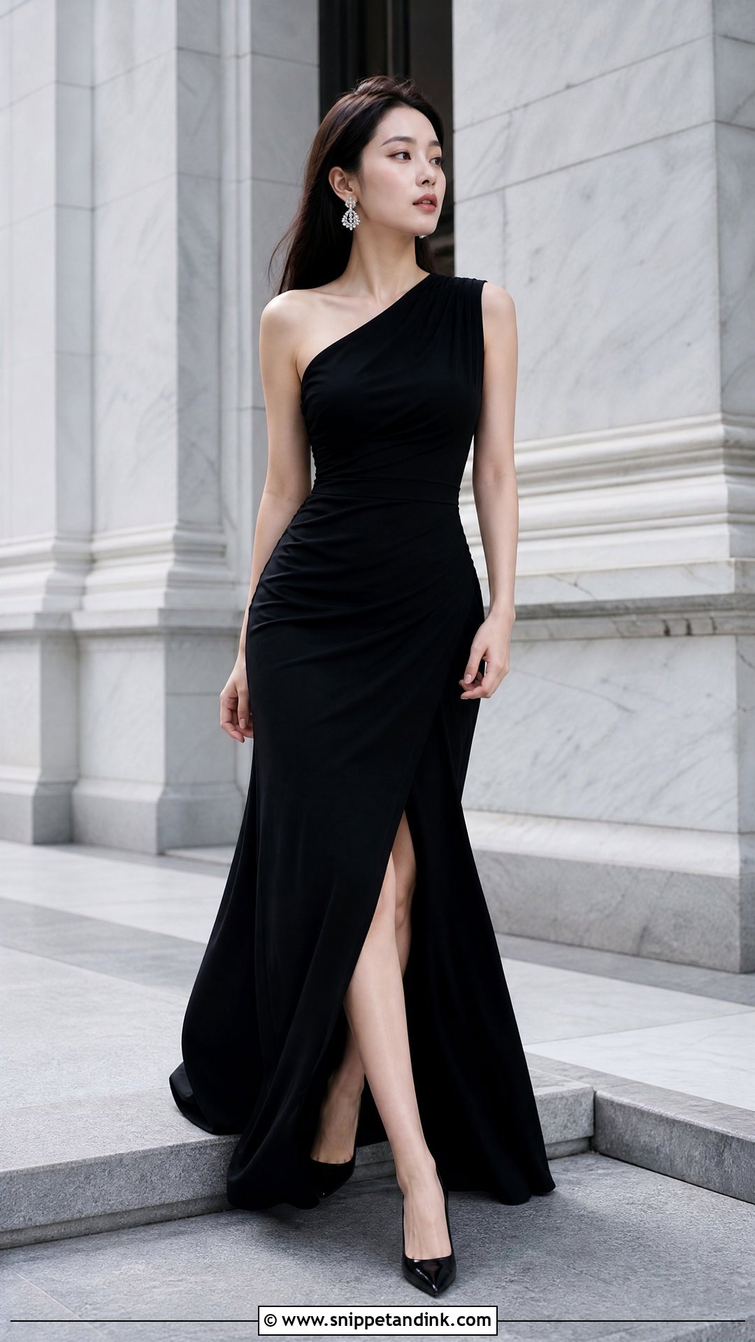 Black Evening Gown Prewedding Dress - Snippet and Ink - 25 Prewedding Dress Ideas