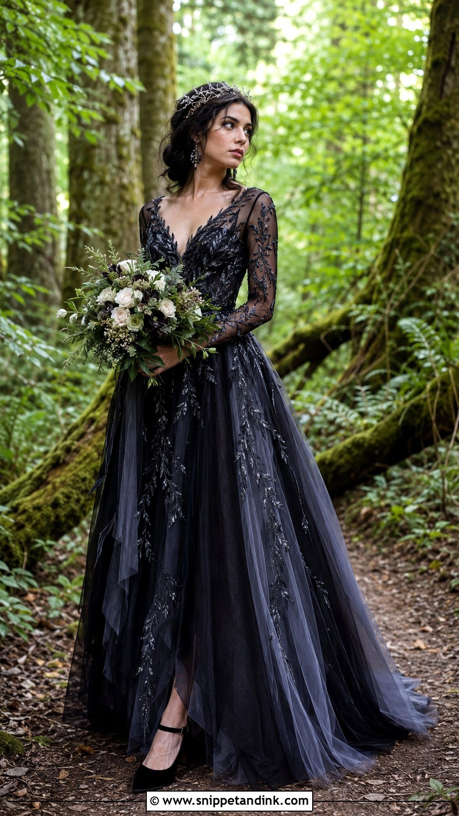 Black Faerie Wedding Dress - Snippet and Ink - 20 Faerie Wedding Dress Ideas