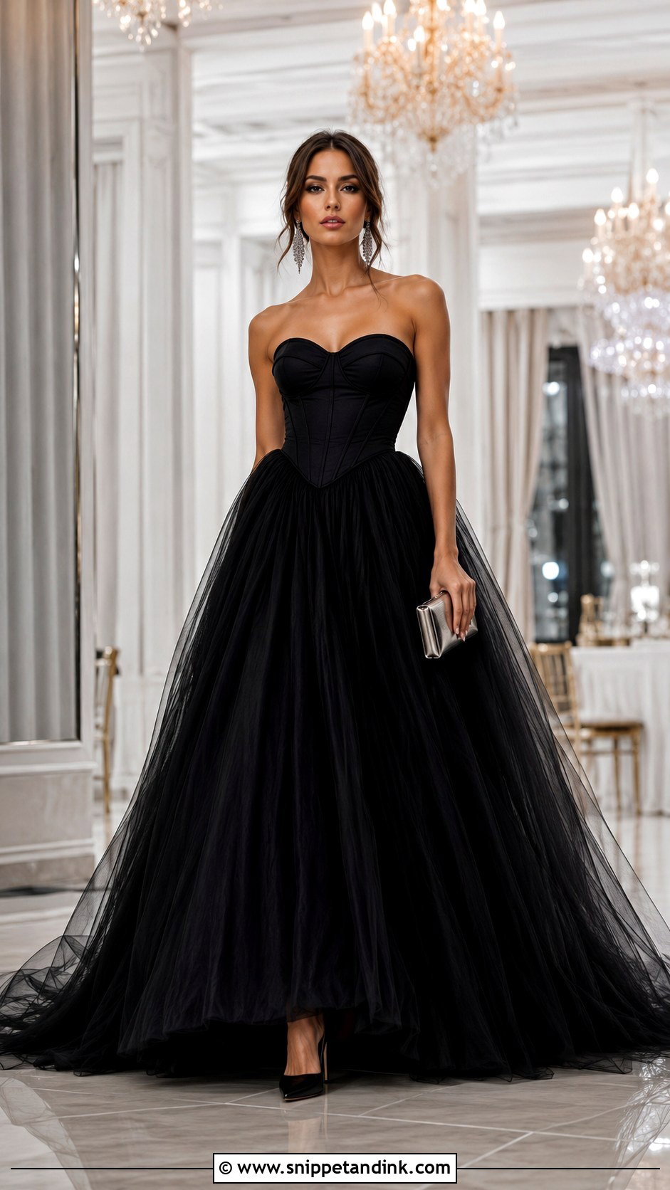 Black Fairytale Ball Gown - Snippet and Ink - 25 Fairytale Gowns