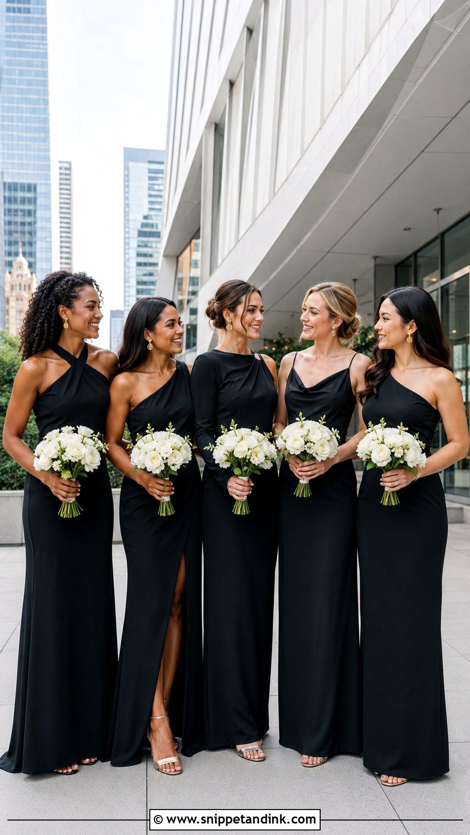 Black Formal Bridal Party Dresses - Snippet and Ink - 20 Bridal Party Attire Ideas