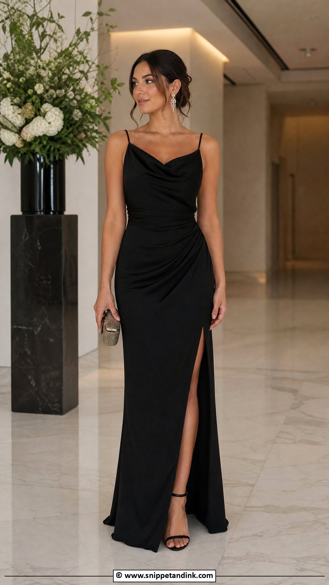 Black Formal Bridesmaid Dress - Snippet and Ink - 30 Wedding Party Dresses