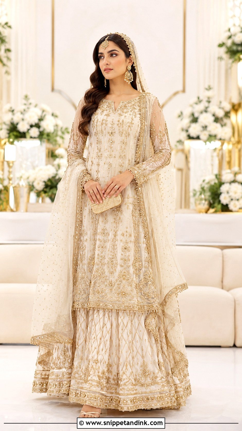 Black Formal Lehenga With Heavy Dupatta - Snippet and Ink - 30 Pakistani Wedding Dresses