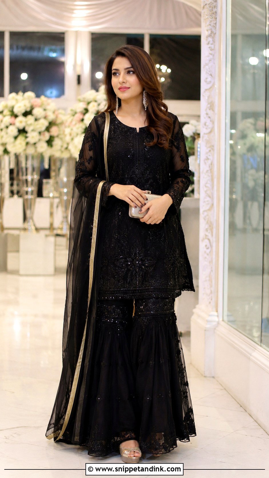 Black Formal Sharara Outfit - Snippet and Ink - 25 Latest Pakistani Wedding Outfits