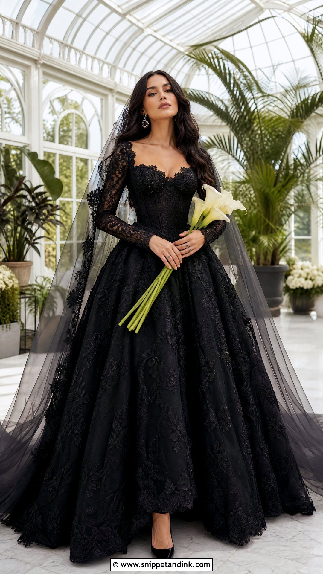 Black Gothic Bridal Dress - Snippet and Ink - 20 Bridal Dress Aesthetic Ideas