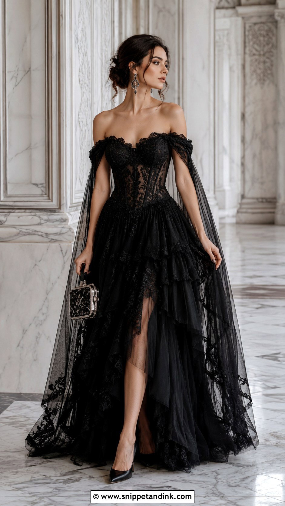 Black Gothic Fairy Tale Gown - Snippet and Ink - 20 Fairy Tale Gown Ideas