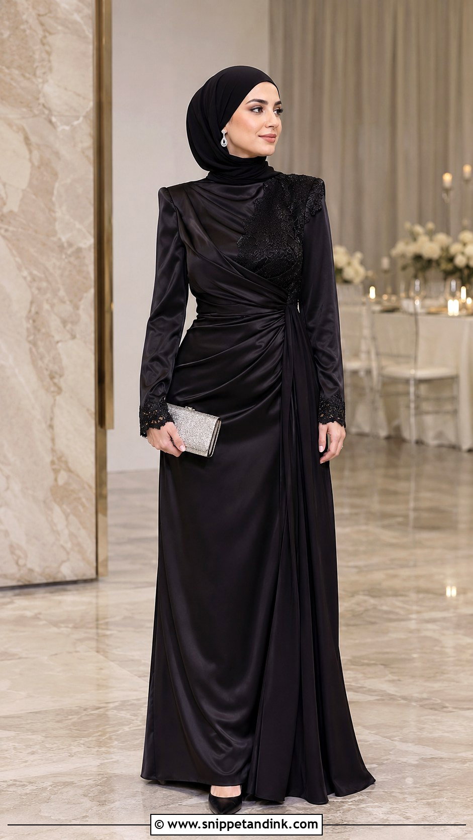 Black Gown With Hijab - Snippet and Ink - 25 Gown with Hijab Ideas