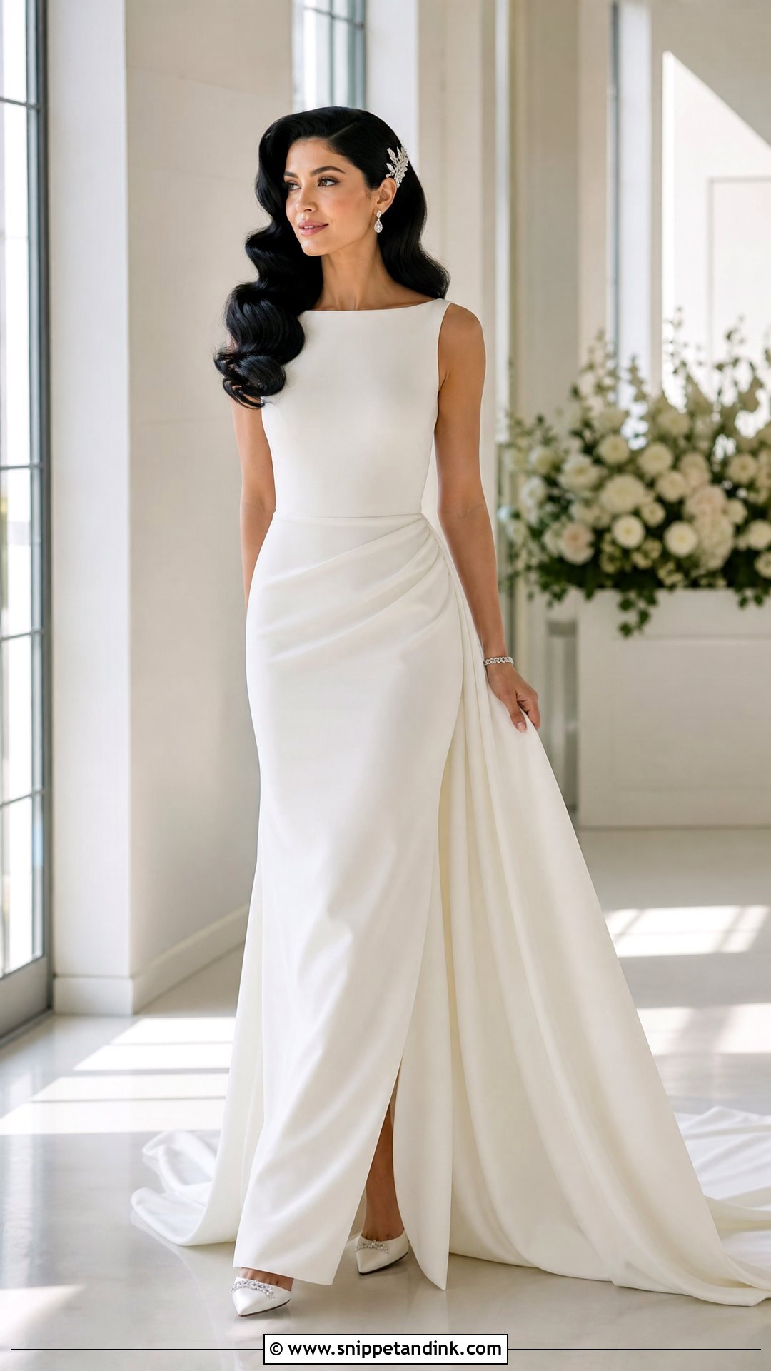 Black Hair Old Hollywood Waves - Snippet and Ink - 20 Old Hollywood Waves Wedding Ideas