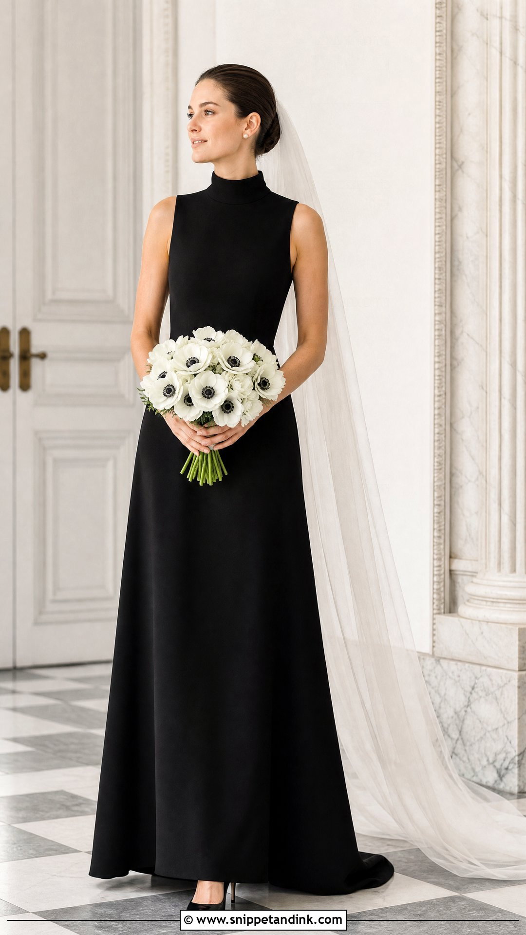 Black High Neck Wedding Dress - Snippet and Ink - 25 Simple Black Wedding Dress Ideas