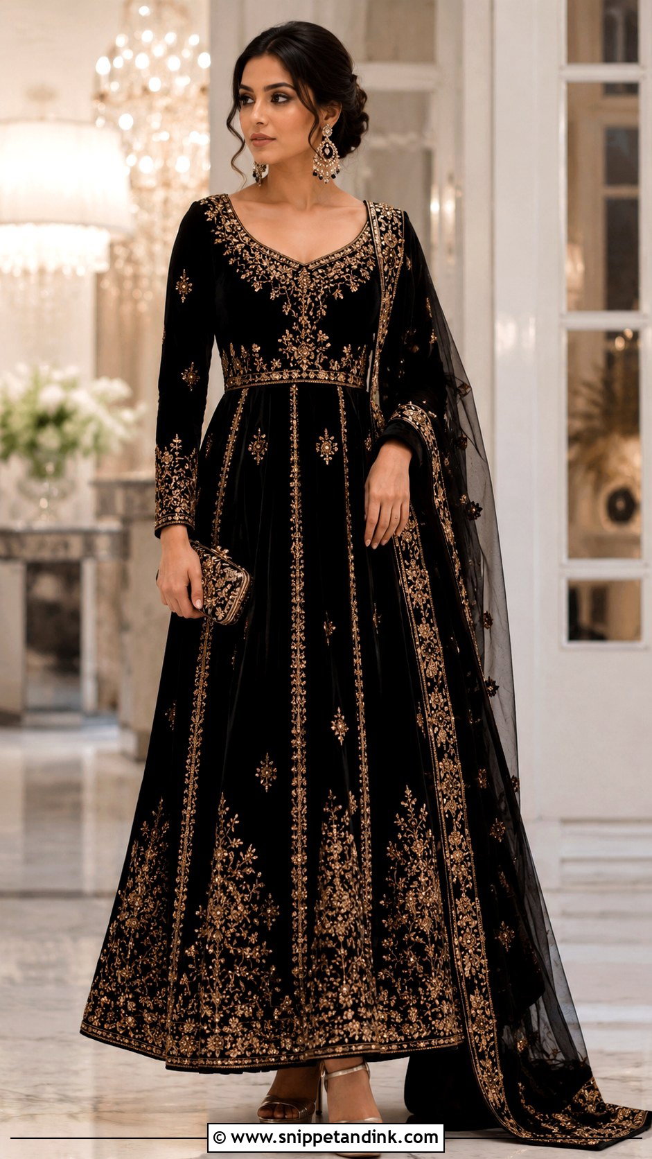 Black Indian Wedding Gown - Snippet and Ink - 30 Indian Wedding Gowns