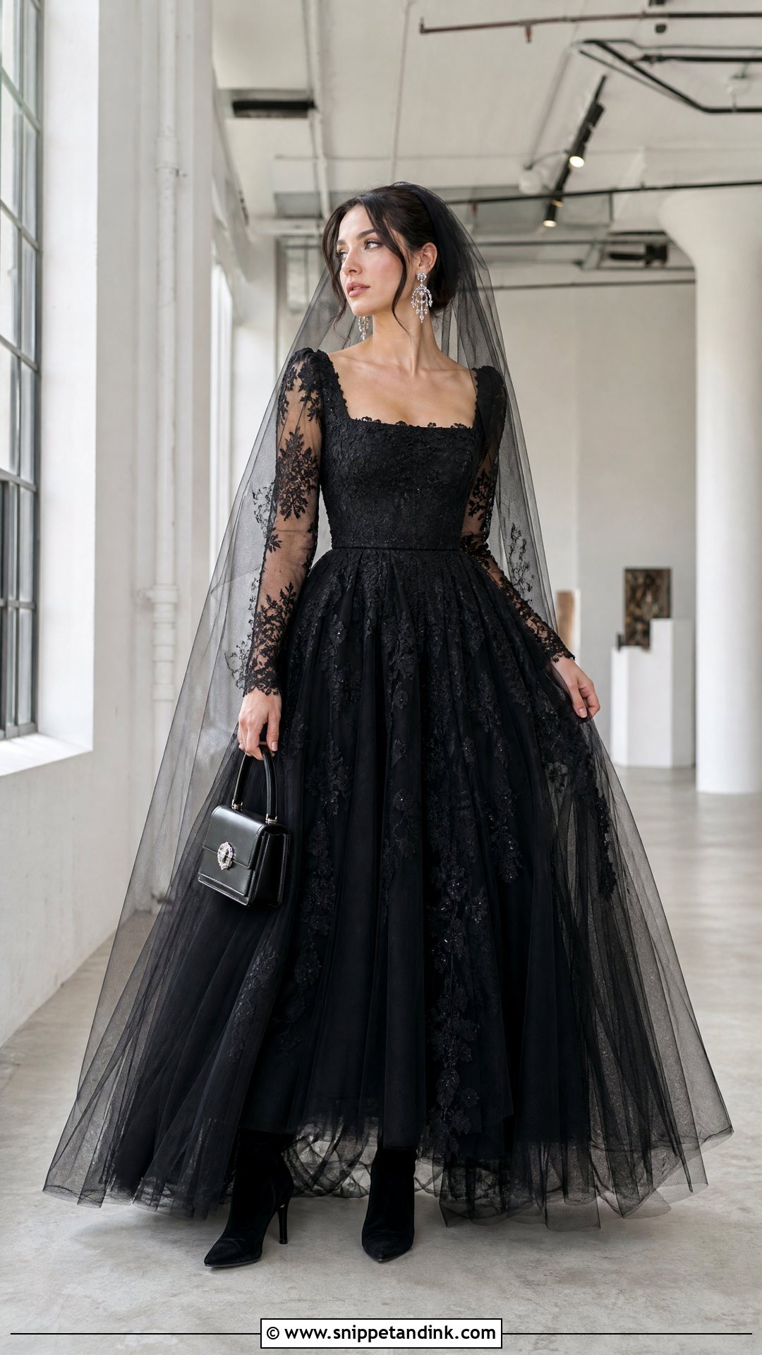Black Indie Wedding Dress - Snippet and Ink - 25 Indie Wedding Dress Ideas