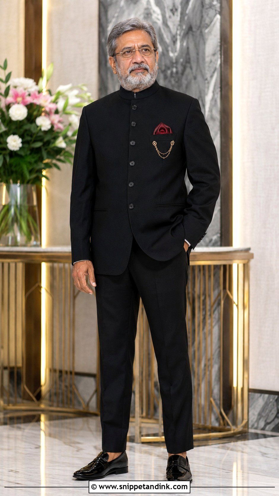 Black Jodhpuri Suit for Wedding Reception - Snippet and Ink - 20 Father Dress for Indian Wedding Ideas