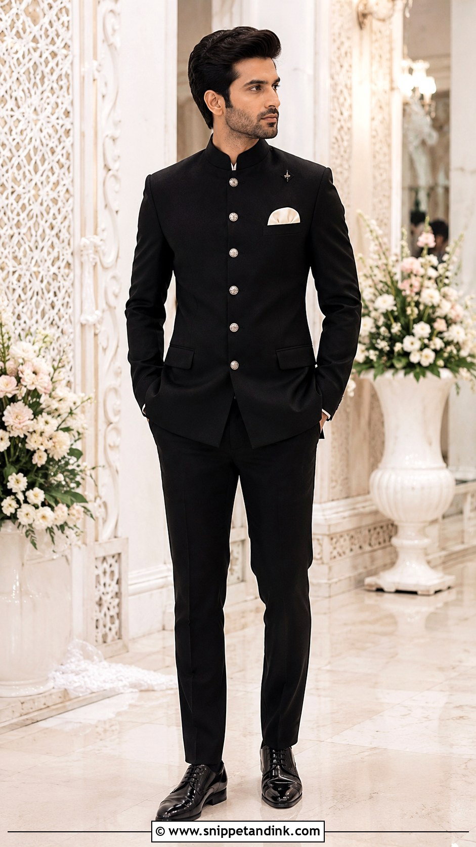 Black Jodhpuri Wedding Outfit - Snippet and Ink - 25 Ranbir Kapoor Wedding Outfit Ideas