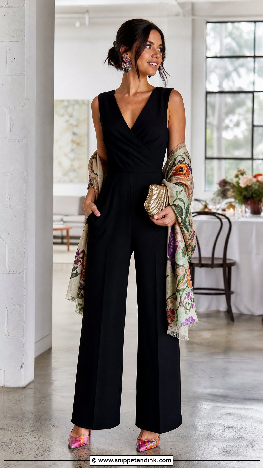 Black Jumpsuit Casual Wedding Outfit - Snippet and Ink - 20 What to Wear to a Casual Wedding Ideas