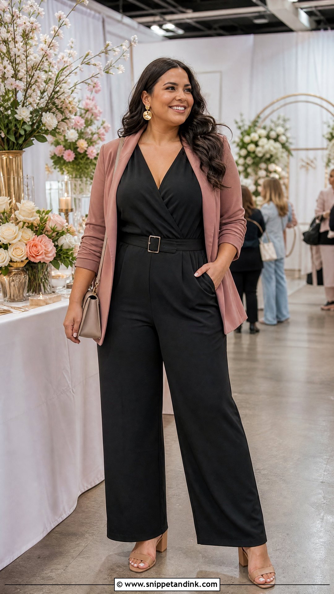 Black Jumpsuit Wedding Expo Outfit - Snippet and Ink - 20 Wedding Expo Outfit Ideas