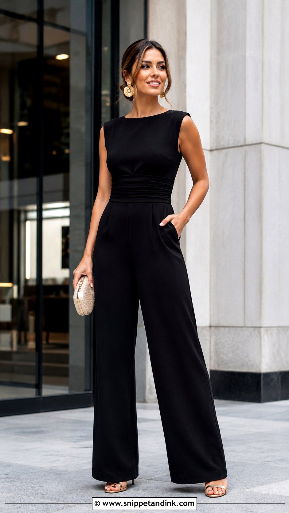 Black Jumpsuit Wedding Outfit - Snippet and Ink - 25 Black Outfit for Wedding Ideas