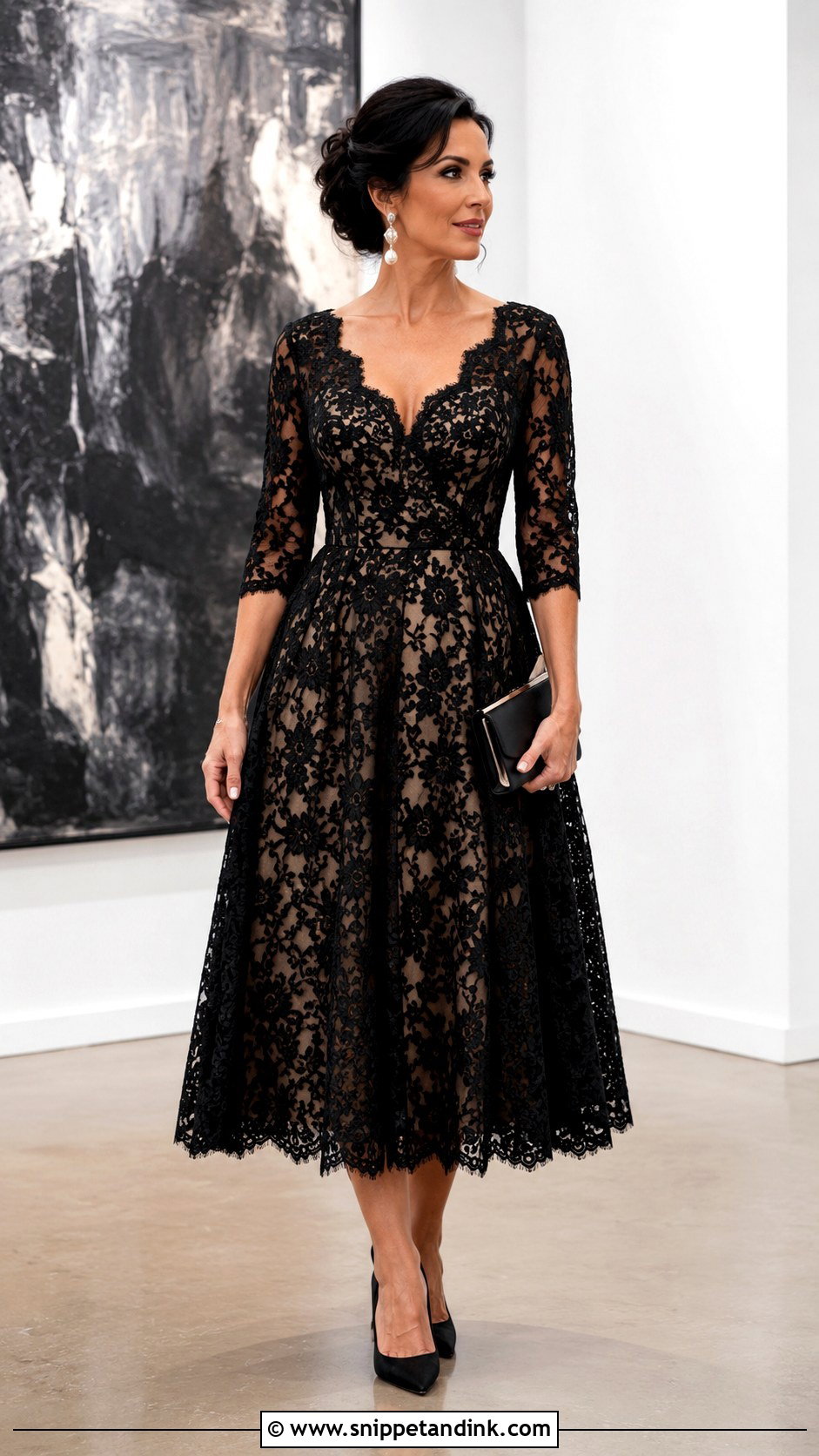 Black Lace 2nd Wedding Dress - Snippet and Ink - 25 2nd Wedding Dress Over 40 Not White Ideas