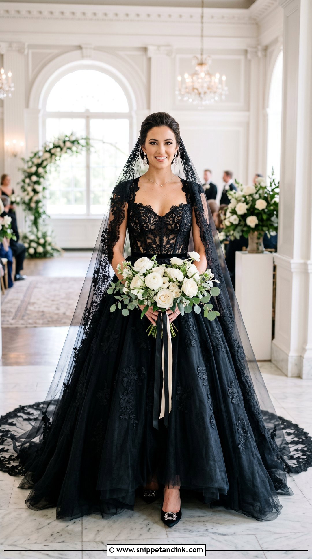 Black Lace Ball Gown Bride - Snippet and Ink - 20 Bride in Black Ideas