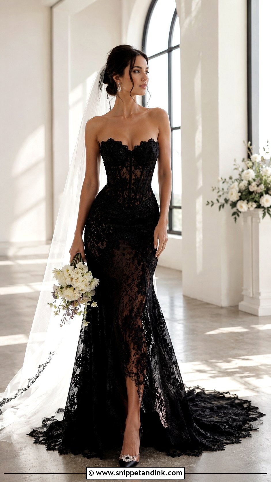 Black Lace Corset Wedding Dress - Snippet and Ink - 25 Lace Corset Wedding Dress Ideas