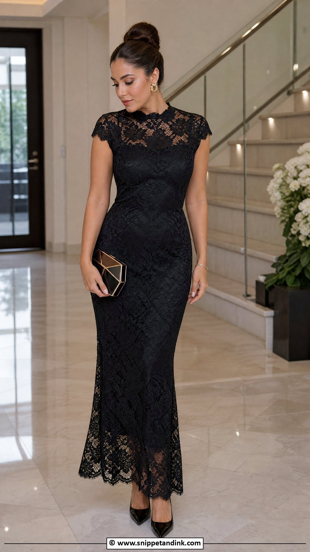 Black Lace Gown - Snippet and Ink - 35 Lace Gown Styles