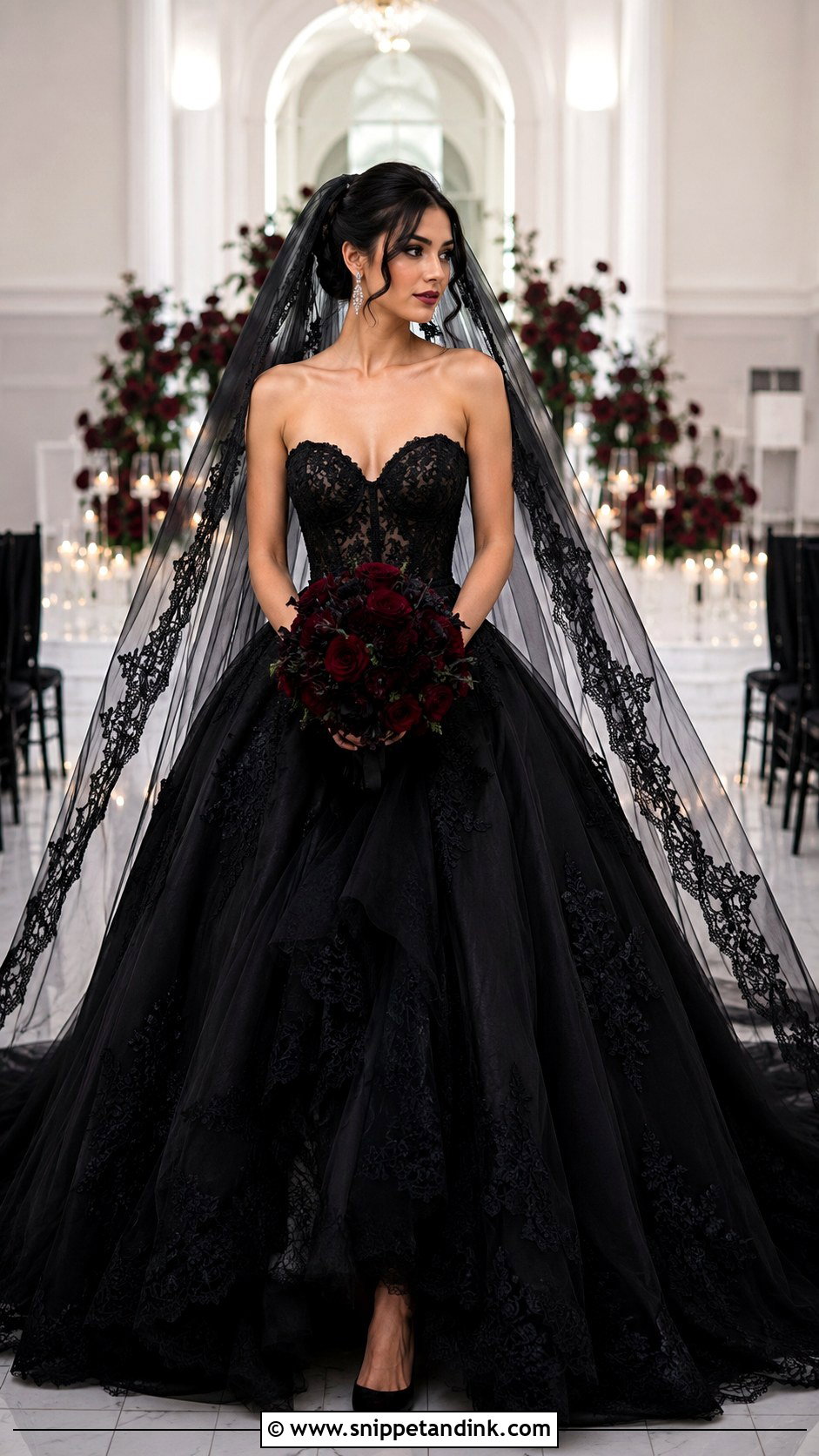 Black Lace Mavis Wedding Dress - Snippet and Ink - 20 Mavis Wedding Dress Ideas