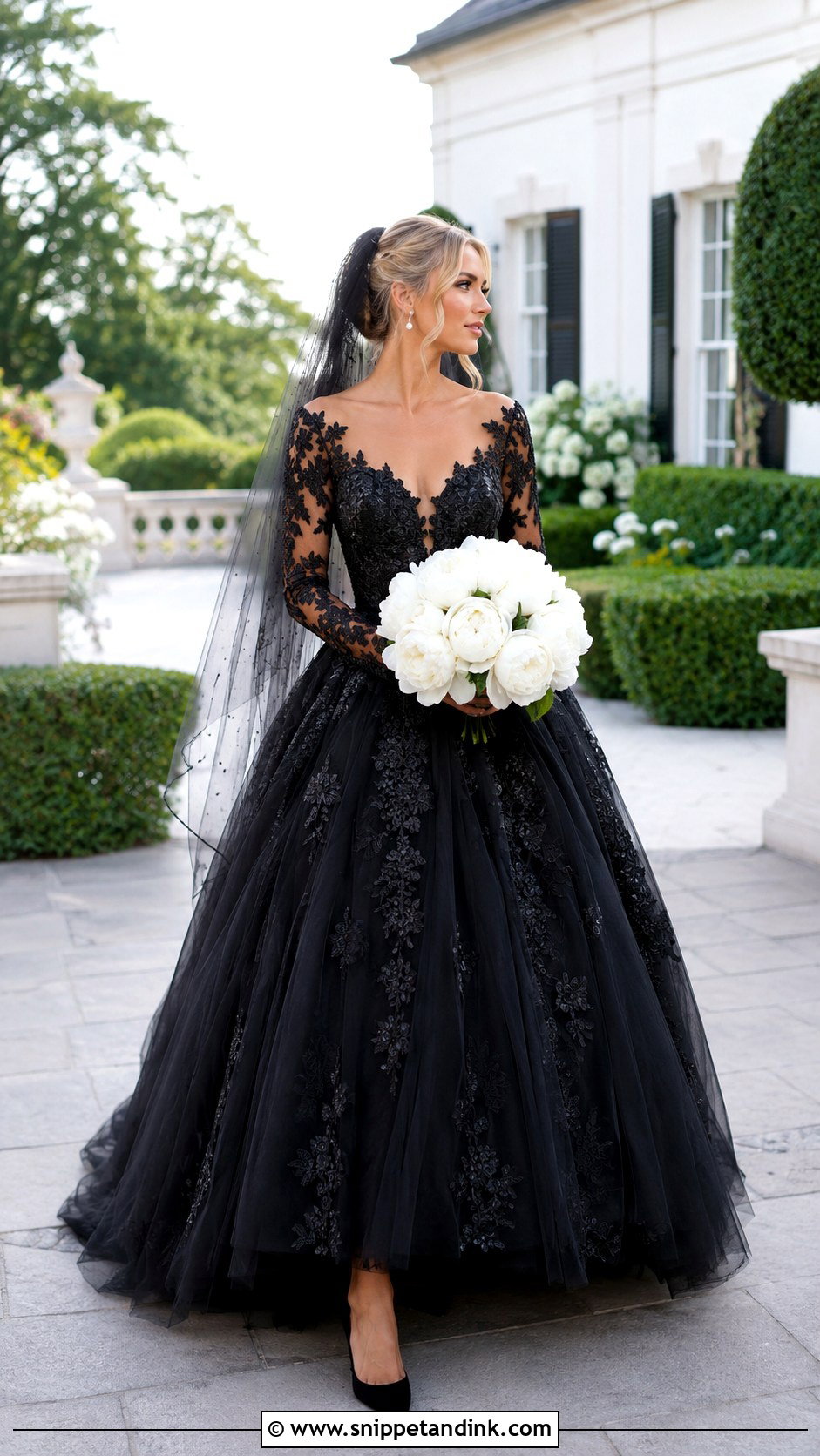 Black Lace Princess Wedding Dress - Snippet and Ink - 20 Black Wedding Dress Princess Ideas