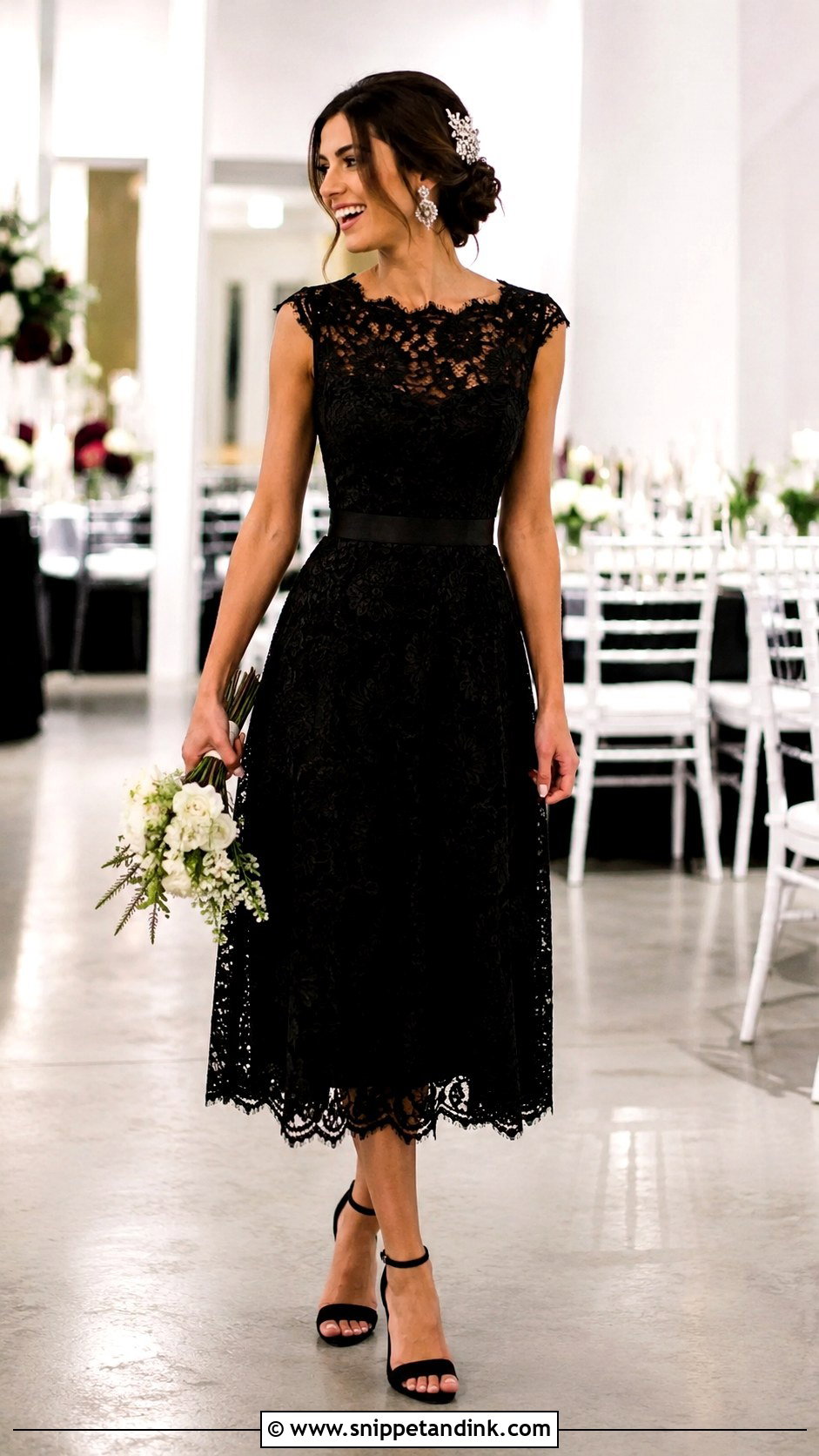 Black Lace Reception Wedding Dress - Snippet and Ink - 30 Black Lace Wedding Dress Ideas