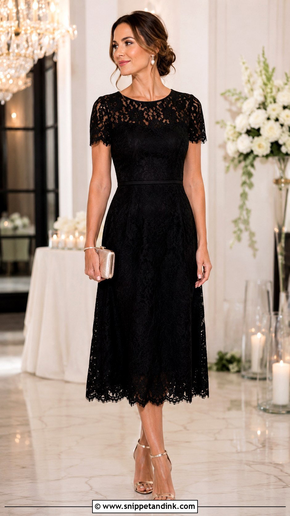 Black Lace Sister of the Bride Dress - Snippet and Ink - 20 Dresses Sister of the Bride
