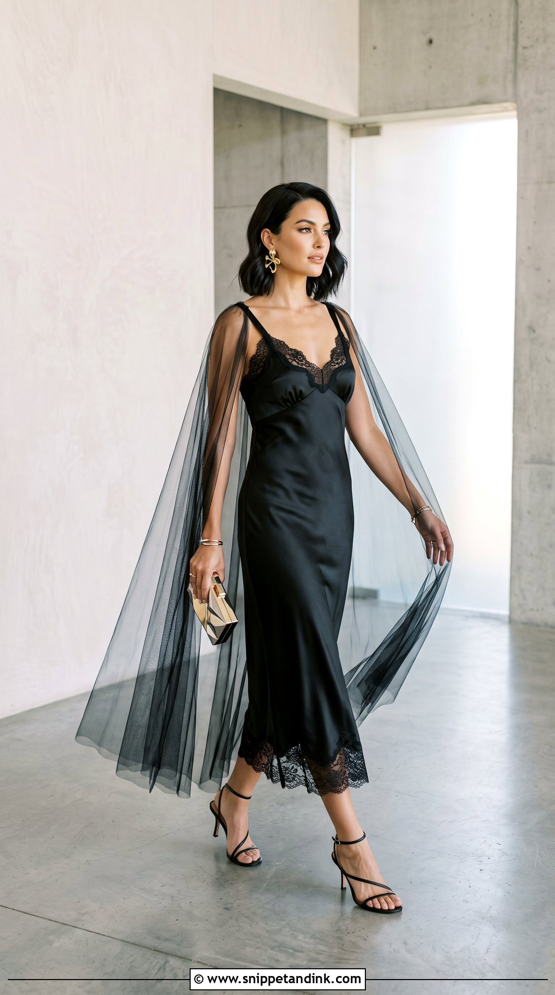 Black Lace Slip Wedding Dress - Snippet and Ink - 20 Wedding Dress with Black Lace Ideas