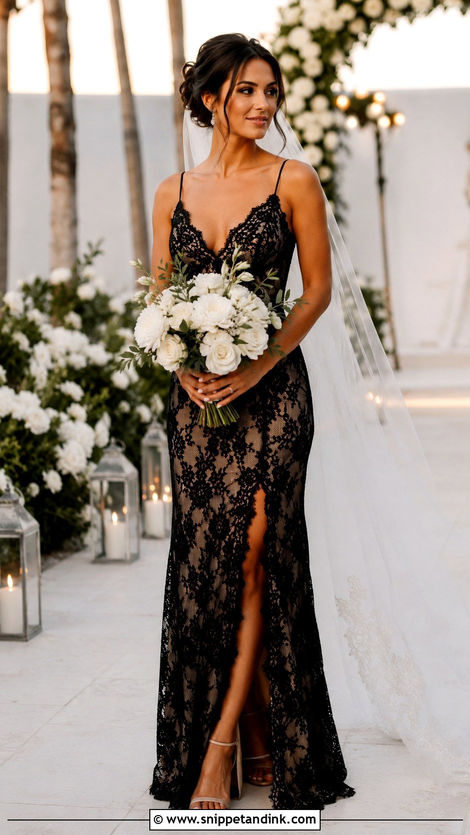 Black Lace Summer Wedding Dress - Snippet and Ink - 30 Black Lace Wedding Dress Ideas